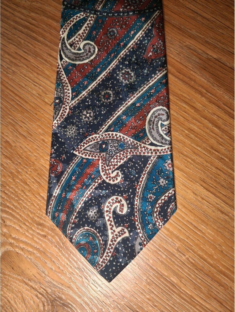 Christian Dior Tie Multicolor Paisley Floral Wide Unique